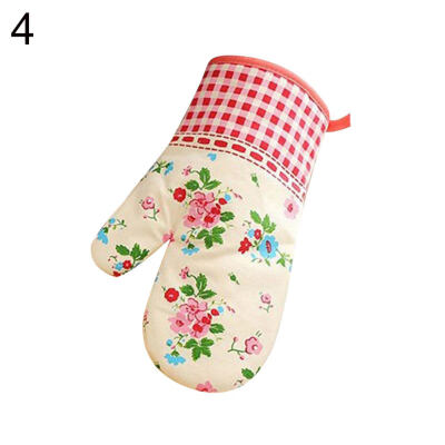 

1Pc Flower Grid Heat Insulation Oven Mitt Thickened Glove Kitchen Baking Tool