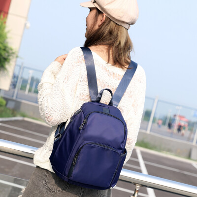 

Oxford double shoulder bag Korean version schoolbag 100 fashion canvas woman bag waterproof small backpack