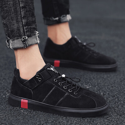 

Autumn shoes mens casual shoes Korean version of the trend of wild mens shoes students small black tide shoes chef