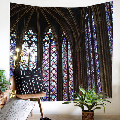 

Gobestart Colorful Print Tapestry Art Room Notre Dame Wall Hanging Tapestry Art Nature