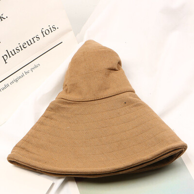 

2019 personality 100 solid color fisherman hat female spring&summer new fashion leisure sunshade big eaves basin hat man