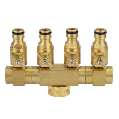 

Greensen 4 Valve Copper Faucet Water Diverter Irrigation Sprinkler Garden Household