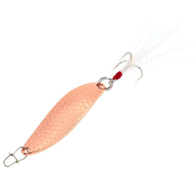 

YAPADA 5g-20g Zinc Alloy Spoon Fishing Lure Hard Bait Noise Sequin Paillette with Feather