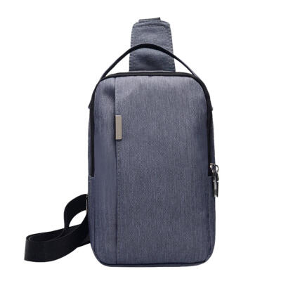 

Men Shoulder Bag Chest Pack Nylon Crossbody Handbag USB Headphone Jack