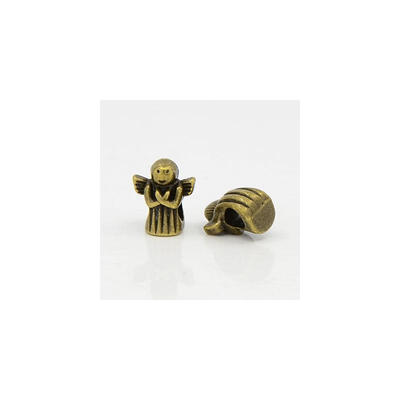 

Tibetan Style European Beads Cadmium Free & Lead Free Antique Bronze Color Angel 13x11x8mm Hole 45mm about 450pcs1000g