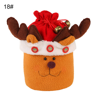 

Christmas Santa Deer Snowman Pattern Apple Candy Gift Storage Bag Tree Decor