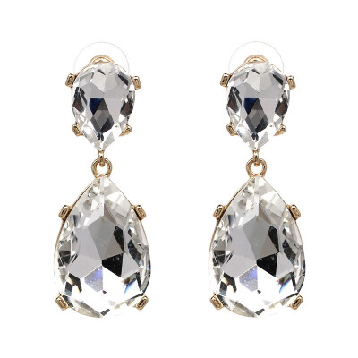 

JURAN New Exquisite Full Crystal Drop Dangle Earrings Shiny Water Drop Brincos Rhinestone Fashion Maxi Statement Party Jewelry