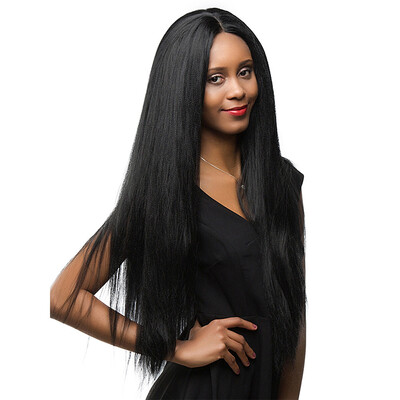 

〖Follure〗Lace High Temperature Fiber Long Straight Blonde Synthetic Lace Front Wig