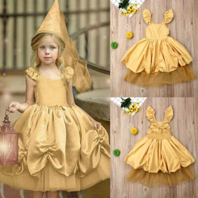 

Princess Wedding Party Prom Birthday Dress Skirt Tutu Dresses For Baby Girl 0-5Y