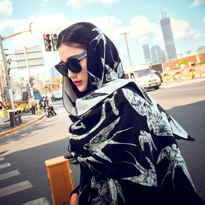 

2018 autumn&winter new swallow imitation cashmere shawl ladies scarf air conditioning dual-use warm