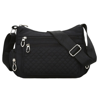 

Casual Women Solid Color Waterproof Oxford Fabric Zipper Crossbody Shoulder Bag