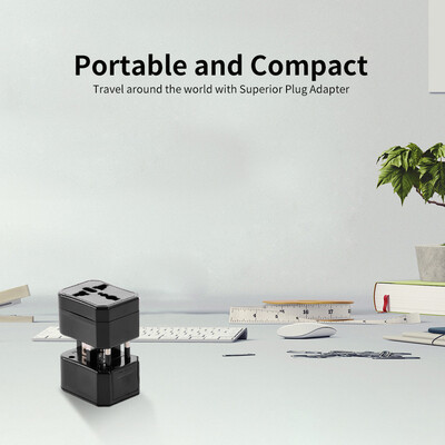 

Universal Travel Adapter World Travel Power Adapter Versatile Adapter for UKUSEUAU 150 Countries Plug Black