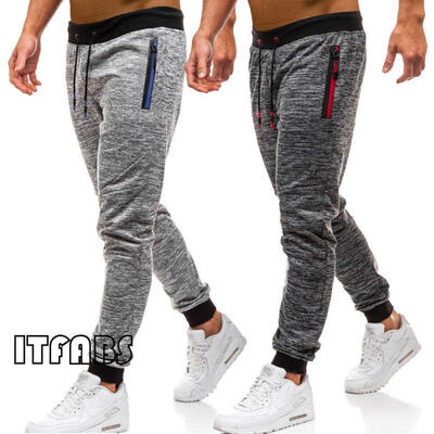 

Mens Slim Fit Tracksuit Sport Gym Skinny Jogging Joggers Sweat Pants Trousers
