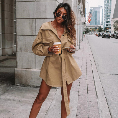 

〖Follure〗Women Slim Windbreaker Double Breasted Long Trench Coat Jacket Overcoat Outwear