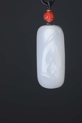 

WANYANSHAOHUA Xinjiang Hetian white jade seed material pendant jewelry accessories 18386-8067