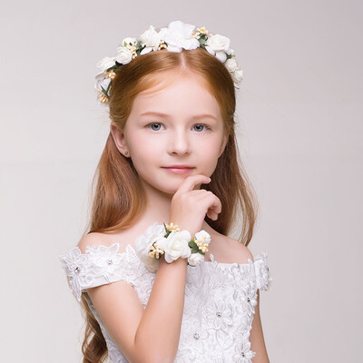 

Girls Garland Headwear Mori Girls Garland Hand Flower Set New Years Day Childrens Day Jewelry Head Flower Hair Accessories