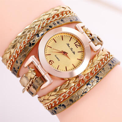 

New Arrival Retro Watch 2019 Leather Band Bracelet Stainless Steel Analog Quartz Wristwatch Women Lady Female Rose Watches