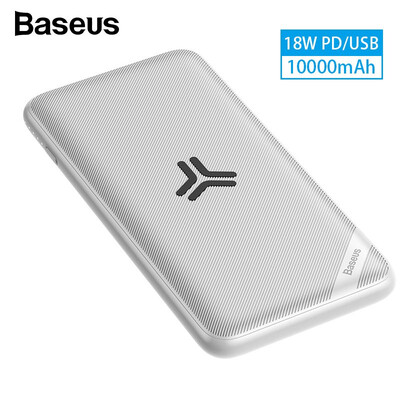 

Baseus portable S10 bracket wire&wireless charger power bank for iphone with hide stent PD quick charger for mobile phone