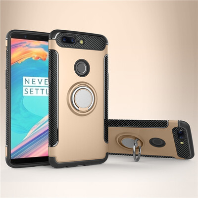 

Back Cover For Huawei Honor 8 Case Car Holder Stand Hard PC Silicon Ring Suction Bracket Celulars Fecoprior