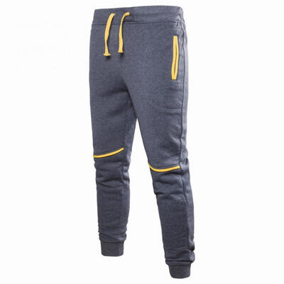 

Autumn Winter Casual Sports Pants For Men Cotton Elastic Drawstring Waist Long Pants Trousers