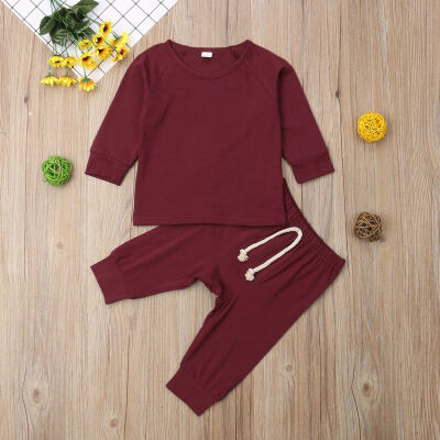 

Newborn Infant Baby Boy Girl Long Sleeve Tops T-shirt Pants Legging Outfits Set Pajamas Pjs Set Sleepwear Clothes