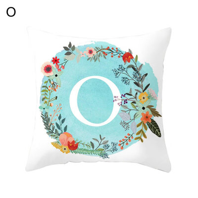 

Alphabet Wreath Pattern Pillow Case Cushion Cover Sofa Car Cafe Office Decor