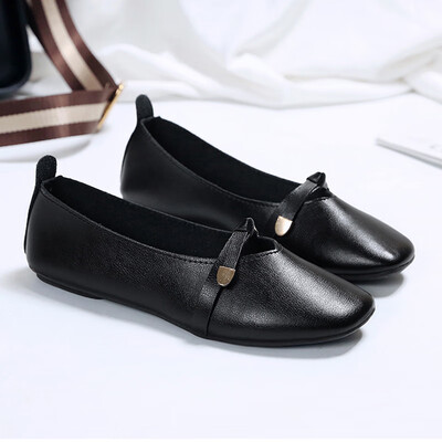 

moccasin-gommino Korean-style flat-bottomed casual womens style retro grandmothers shoes shallow-mouth womens single-layer s