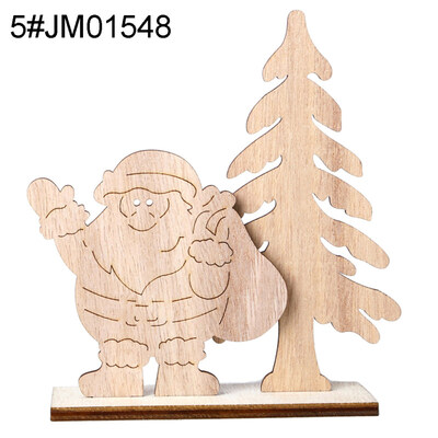 

Wooden Santa Claus Snowman Stand Crafts Table Ornament Christmas Party Supplies