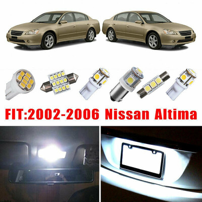 

15x White LED Bulb Dome License Interior Package Kit For Nissan Altima 2002-2006