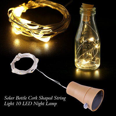 

Christmas 4Pcs Solar Bottle Cork Shaped String Light 10 LED Night Lamp Party Festival DecorString Lights LED String Light