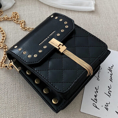 

Texture Western style women 2019 new Korean version of Liu Ding small square bag chic chain Joker shoulder Messenger bag