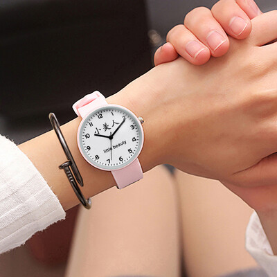 

Supply childrens watch cartoon pattern silicone quartz watch small fresh digital watch