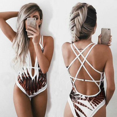 

Roseonmyhand Womens One Piece Beach Swimsuit Swimwear Bathing Monokini Push Up Padded Bikini