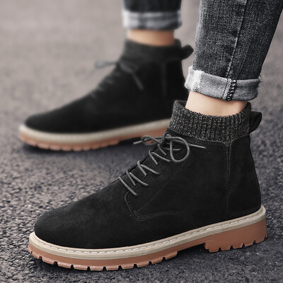 

Mens Martin boots trend retro boots England socks mouth boots