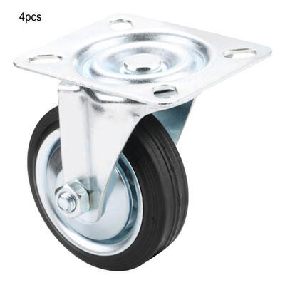 

Greensen 4pcs 3in Universal Swivel Caster Wheels Light Duty Furniture Mute Soft Rubber Casters