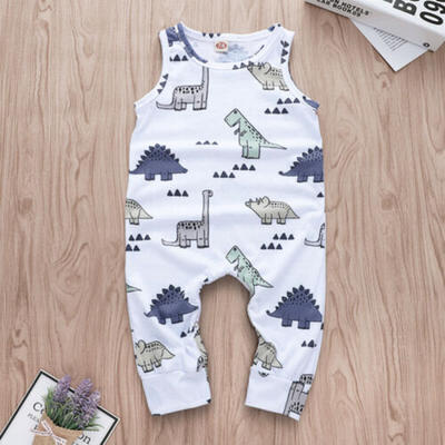 

Newborn Kids Baby Boy Girl Dinosaur Print Romper Summer Clothes Outfits Jumpsuit