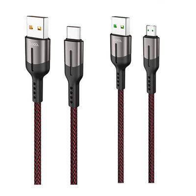 

HOCO U68 12m USB To Type-C Micro USB Fast Charging Nylon Braided Data Cable-Type-C