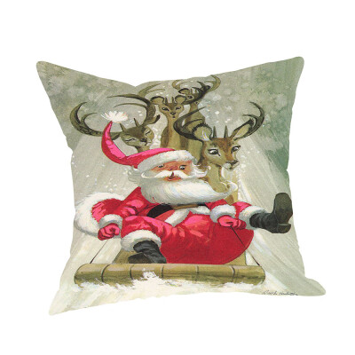 

Tailored Cotton Linen Christmas Xmas Socks Pillow Case Throw Cushion Cover Home Decor