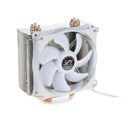 

SOPLAY CPU Cooler 4 Heatpipes 4pin 12cm Blue LED Fan PC Computer for Intel LGA 115X AMD All Series CPU Cooling Radiator Fan