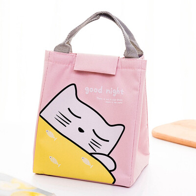

New Waterproof Portable Insulation Bag Cartoon Picnic Lunch Thermal Storag