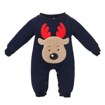 

Winter Newborn Baby Thicken Fleece Animal Cartoon Long Sleeves Romper