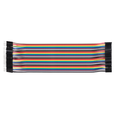 

Breadboard Jumper Wires Male to Female Dupont Cable for Arduino Multicolored Ribbon Cables 40Pin 20cm