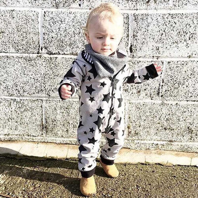 

Infant Newborn Baby Boy Girl Kids Printing Hooded Romper Jumpsuit Clothes Outfit