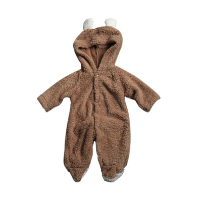 

Cute Winter Warm Long Sleeve Coral Fleece Infant Baby Romper Cartoon Jumpsuit Kids Cotton Clothes K08