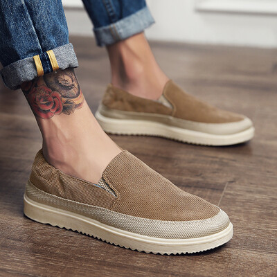 

Summer breathable old Beijing shoes men Korean version of a lazy canvas shoes new tide shoes men