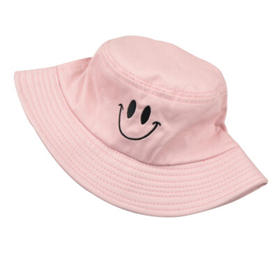 

Fashion Smiley Face Foldable Cotton Hat Summer Fisherman Hat Wide Brim sun visor for Outdoors Hiking