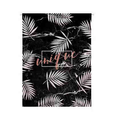 

Plant Green Leaves Printed Japanese Style Doorway Curtain Hanging Tapestry For Home Decoration