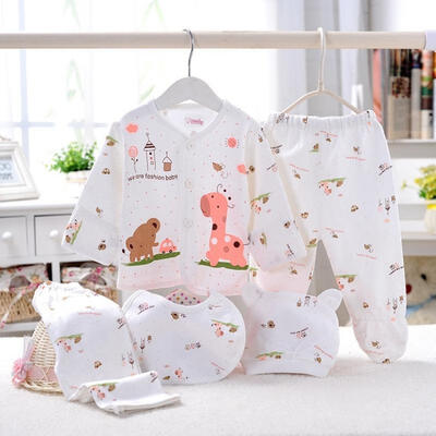 

5PCS Newborn Baby Clothing 0-3 Month Boy Girls Cotton Cartoon Underwear Clothes