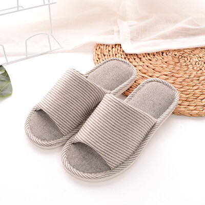 

Yule home couple models indoor simple thick-soled Japanese-style linen slippers mens YT2519 brown 4243