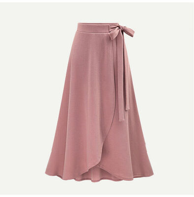 

Womens Summer Midi Skirt Solid High Waist Cocktail Club Bodycon Dress Party